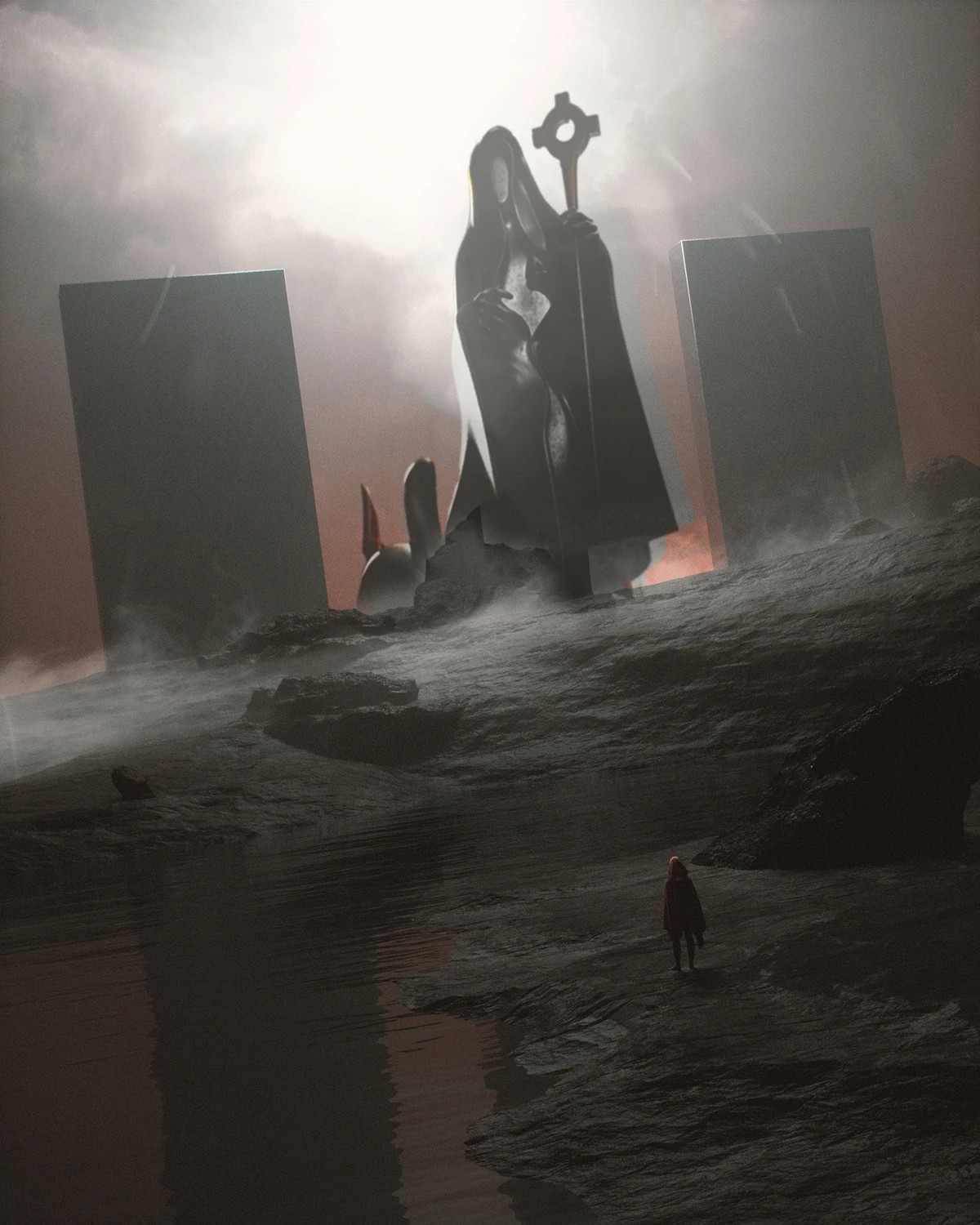 A figure concept image from Shan Hai Jing visual research