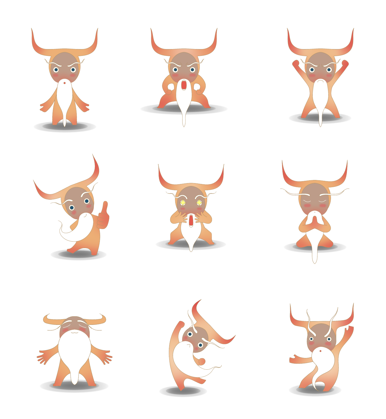 Orange Character — Turnaround
