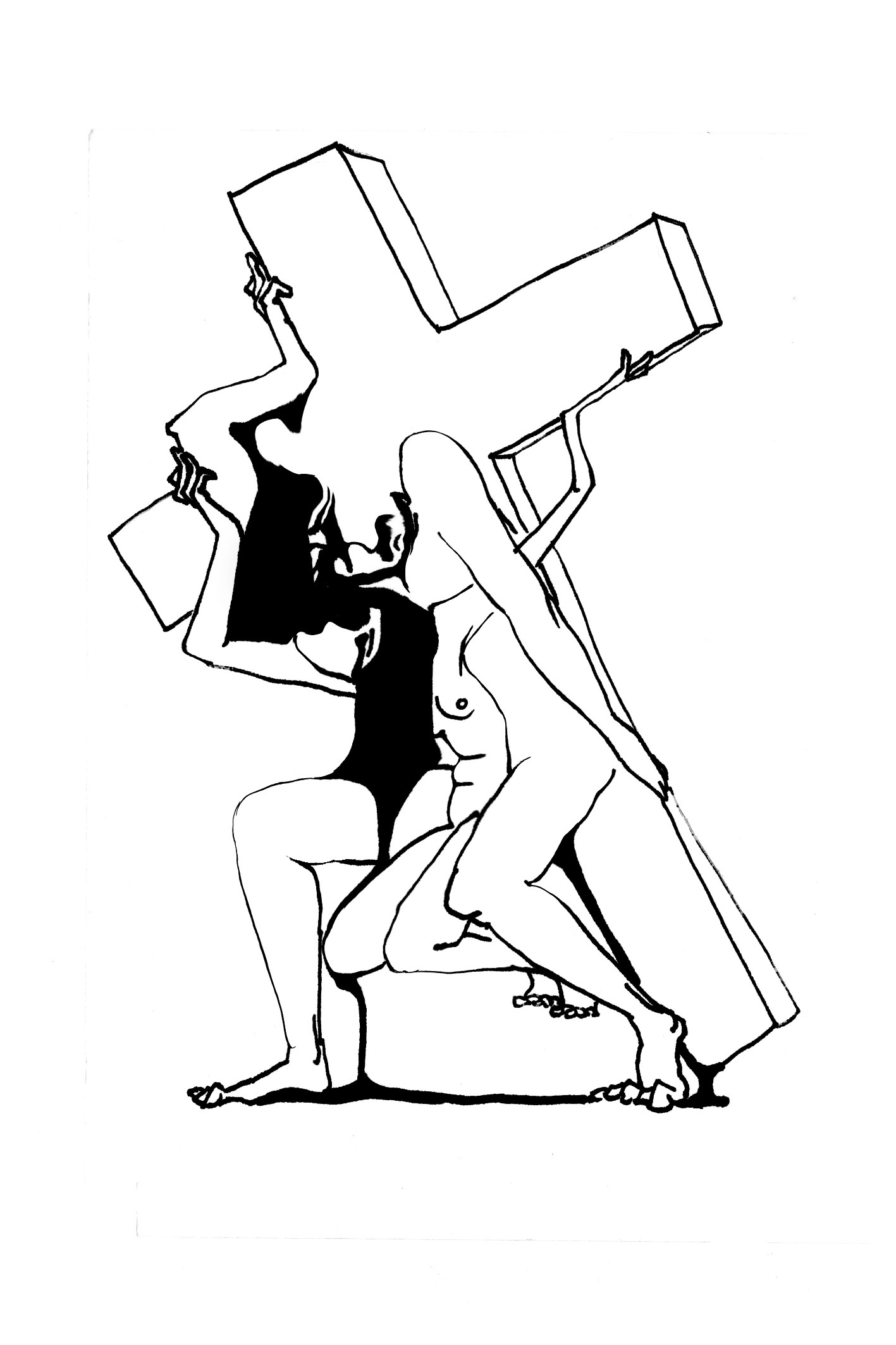 1 — Parents (Carrying a Cross as They Send Students on Their Way)