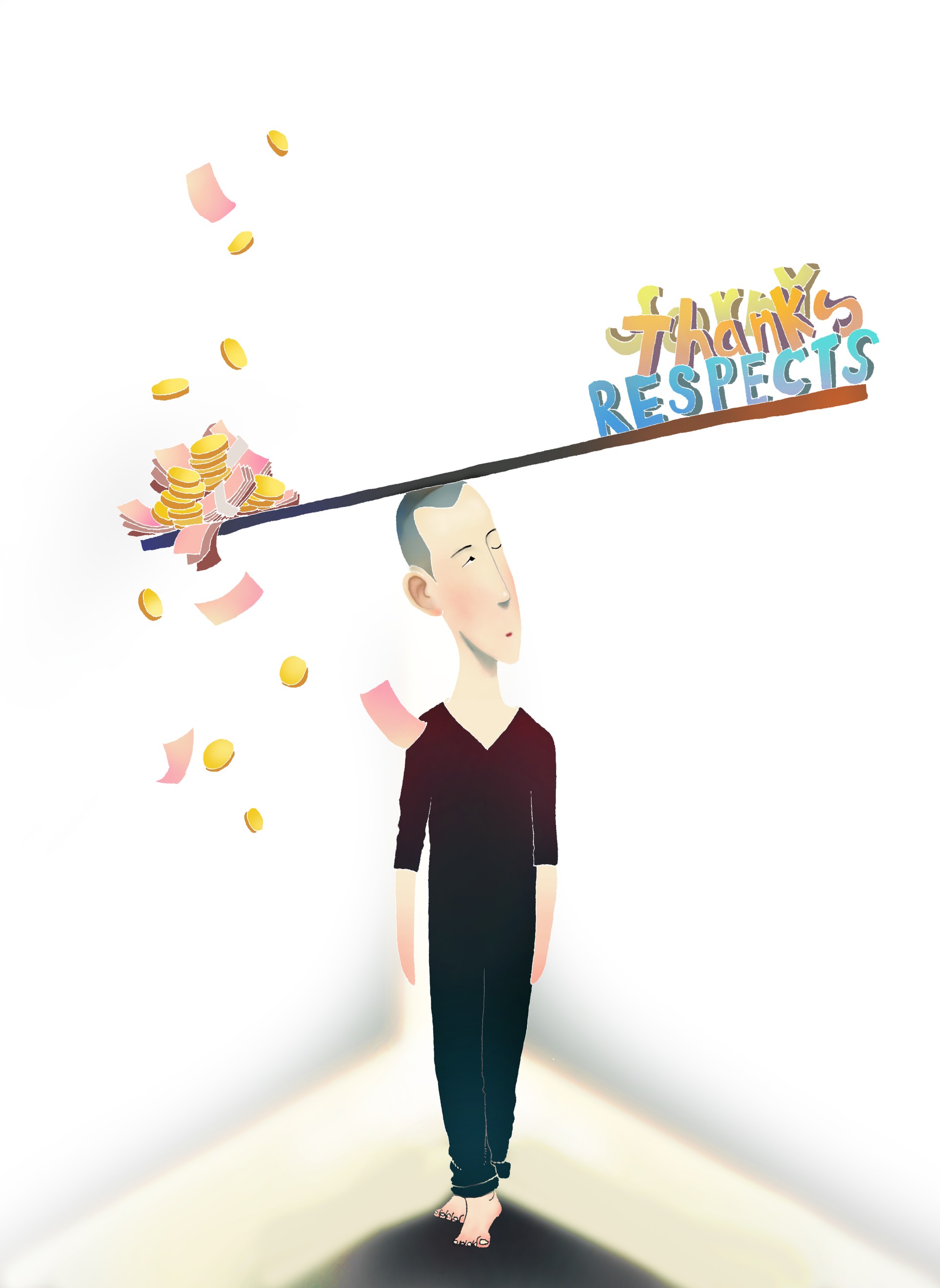 Values (Digital Painting Magazine Illustration)